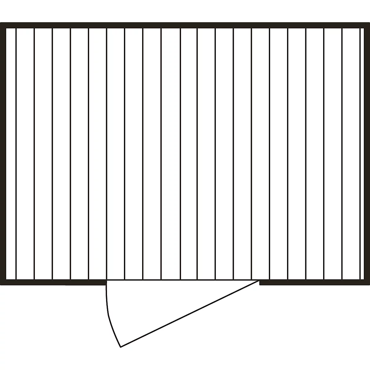 Contenedor para material MC 1300, lacado, montado, con suelo de madera