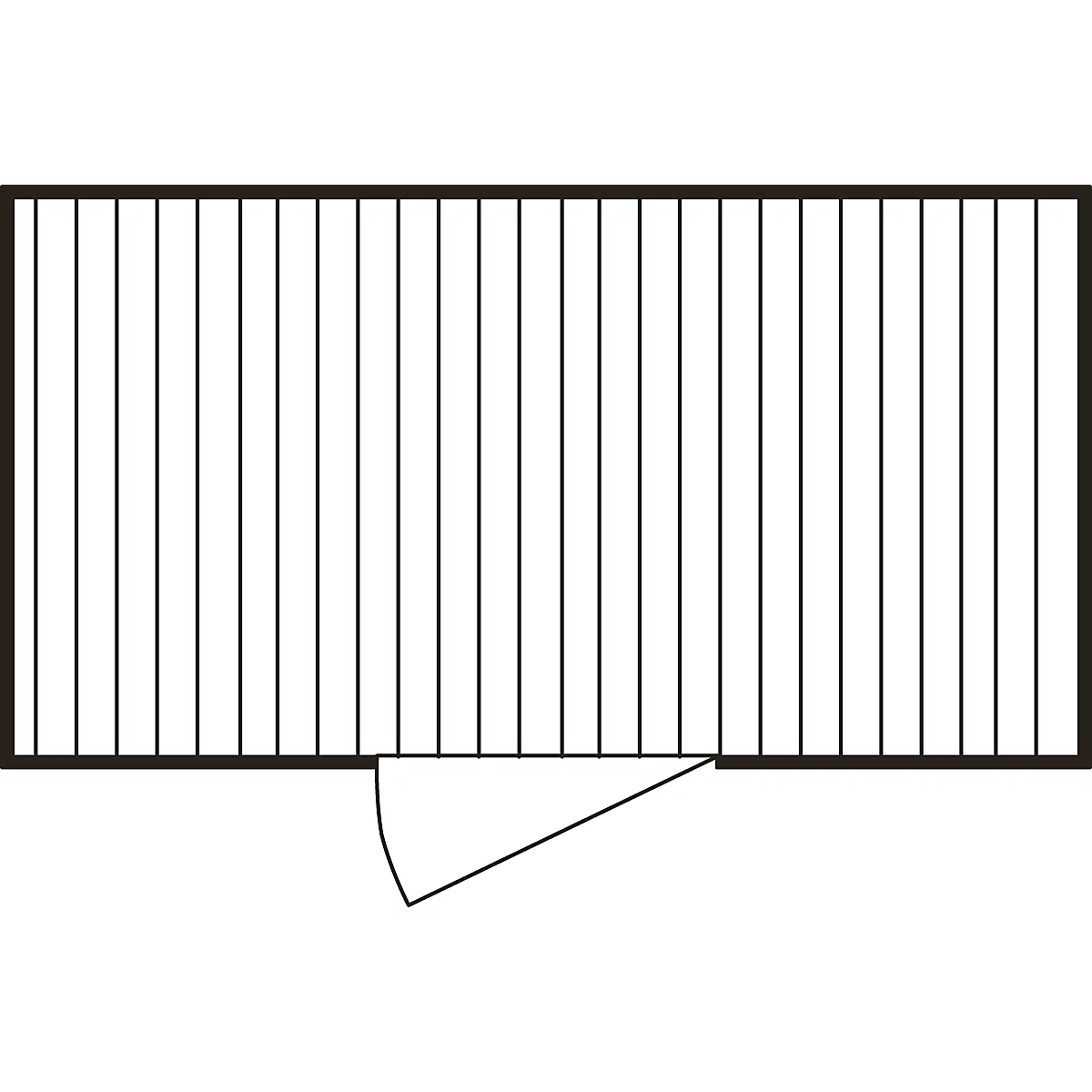 Contenedor para material MC 1400, galvanizado, desmontado, con suelo de madera