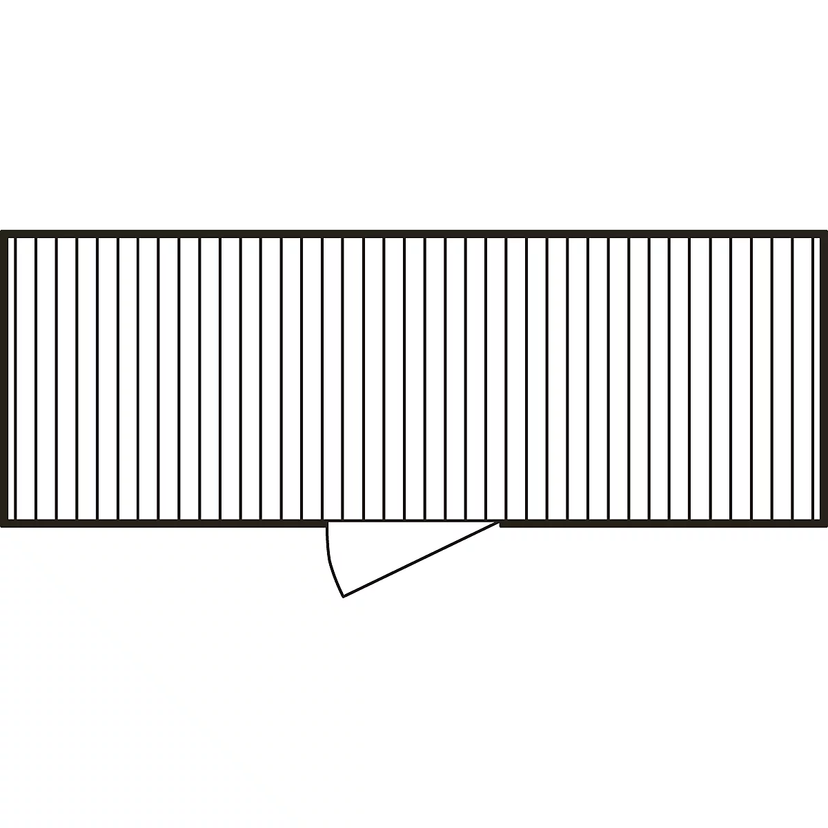 Contenedor para material MC 1600, galvanizado, desmontado, con suelo de madera