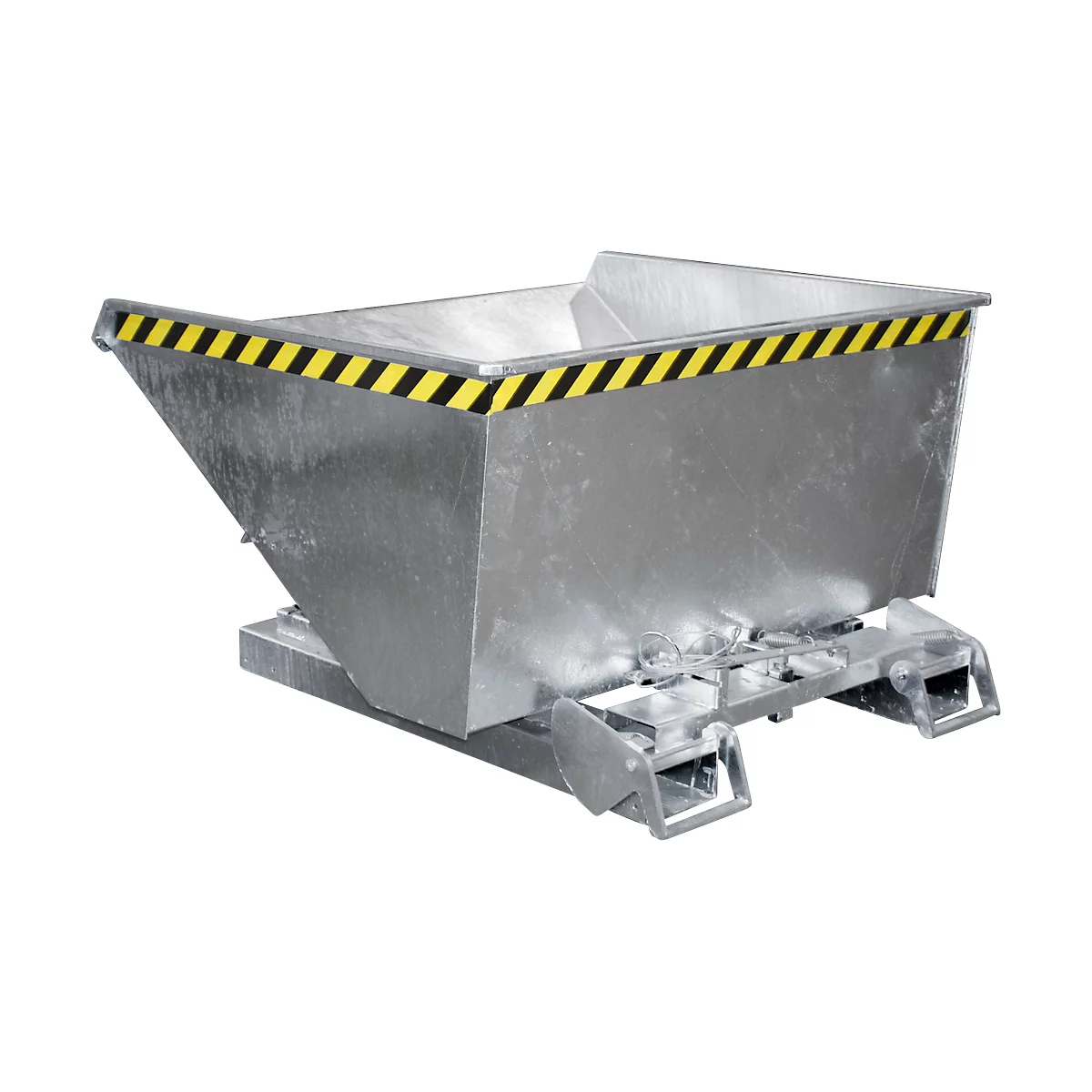 Conteneur basculant automatique Bauer type 4A 900, 3 points de déverrouillage, système de roulement, capacité 0,9 m³, jusqu'à 1000 kg, galvanisé