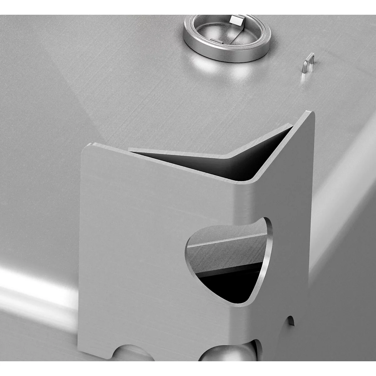 Conteneur IBC SCHÄFER Cube BTU NBR, 1000 l, homologation UN, soupape de sécurité, empilable, sur palette, inox 1.4301 (V2A), L 1150 x P 1150 x H 1160 mm
