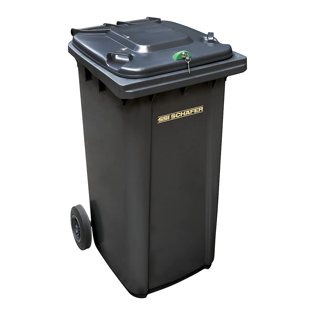 Conteneur mobile GMT, 240 litres, serrure à cylindre, anthracite