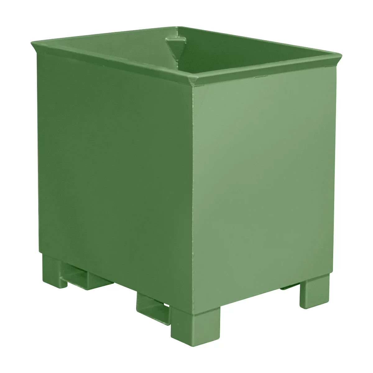 Conteneur pour trains de ligne de type C 30, pour les solides, empilable 3 fois, capacité 0,3 m³, jusqu'à 500 kg, vert réséda RAL 6011