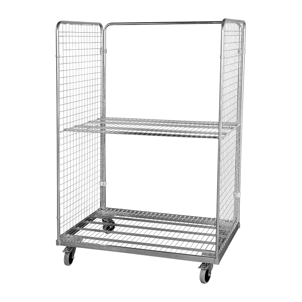 Conteneur sur roulettes en acier 800 x 1200mm, 2 côtés