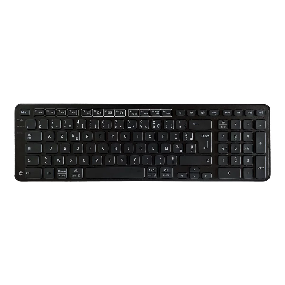 Contour Balance - Tastatur - kabellos - USB, 2.4 GHz - Französisch - Schwarz