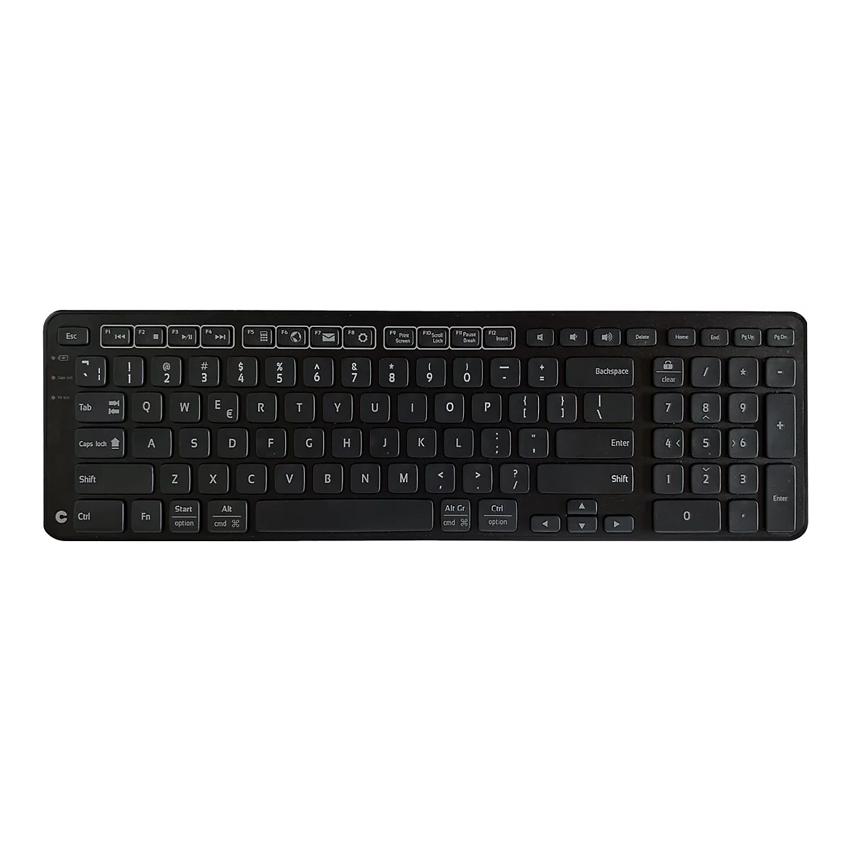 Contour Balance - Tastatur - kabellos - USB, 2.4 GHz - USA - Schwarz