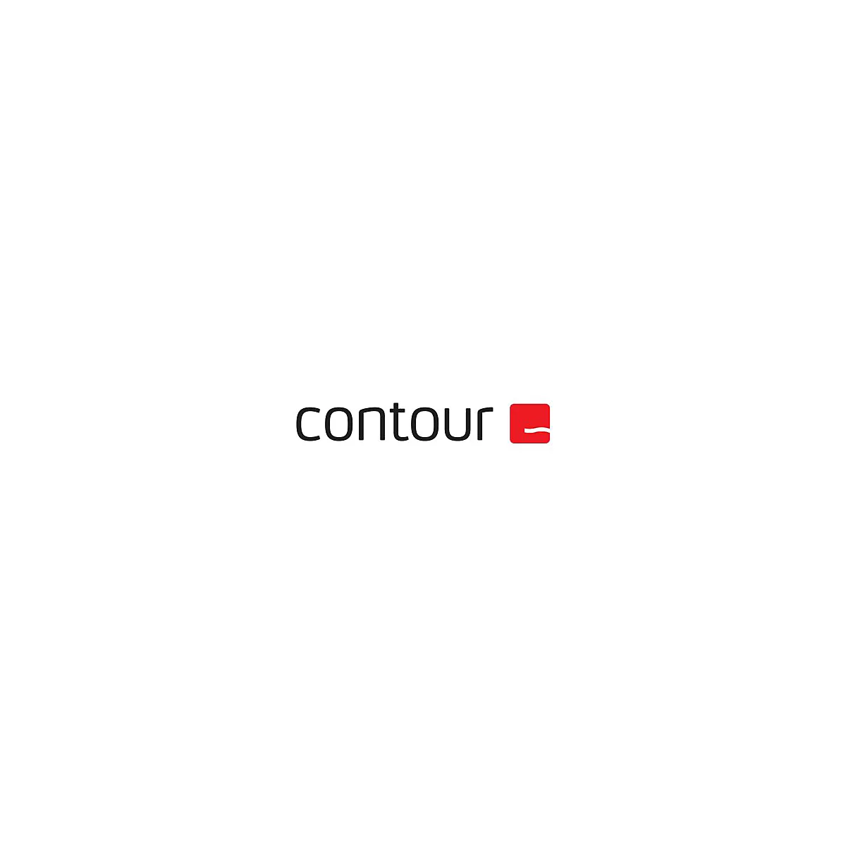 Firmenlogo von Contour bestehend aus dem Schriftzug Contour und einem roten Quadrat mit einer weißen Welle.