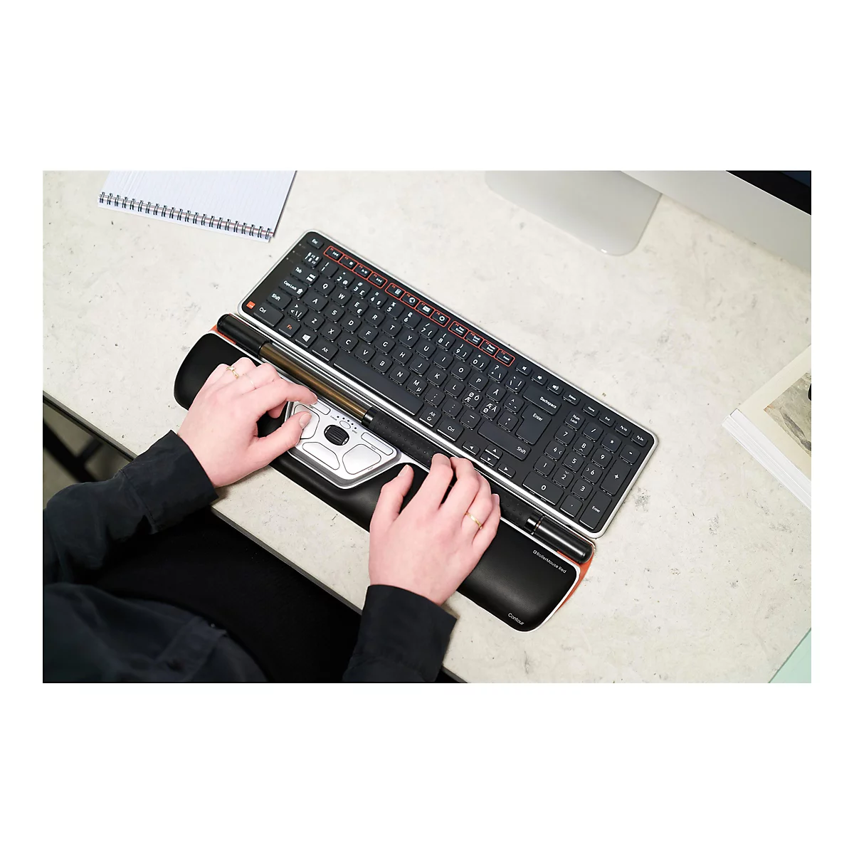 Contour RollerMouse Red - Zentrale Maus - ergonomisch - 7 Tasten - kabellos - Bluetooth