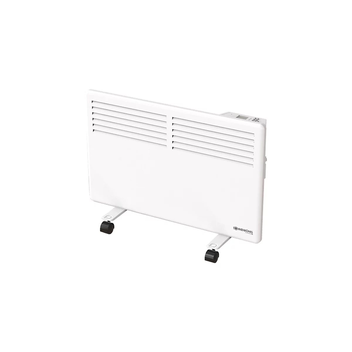 Convecteur chauffage SLIM E 1500, mobile ou montage mural, 1500 W, 3 niveaux de chauffage, thermostat, minuterie 24 h/semaine, IP24, L 640 x P 85 x H 400 mm, blanc