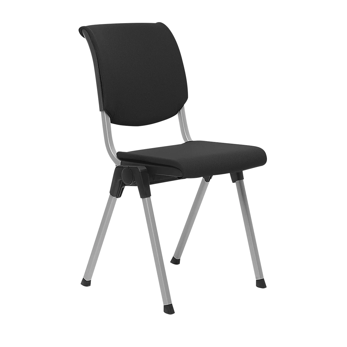 Conventio avec assise rembourrée, noir et armature, alu HAG