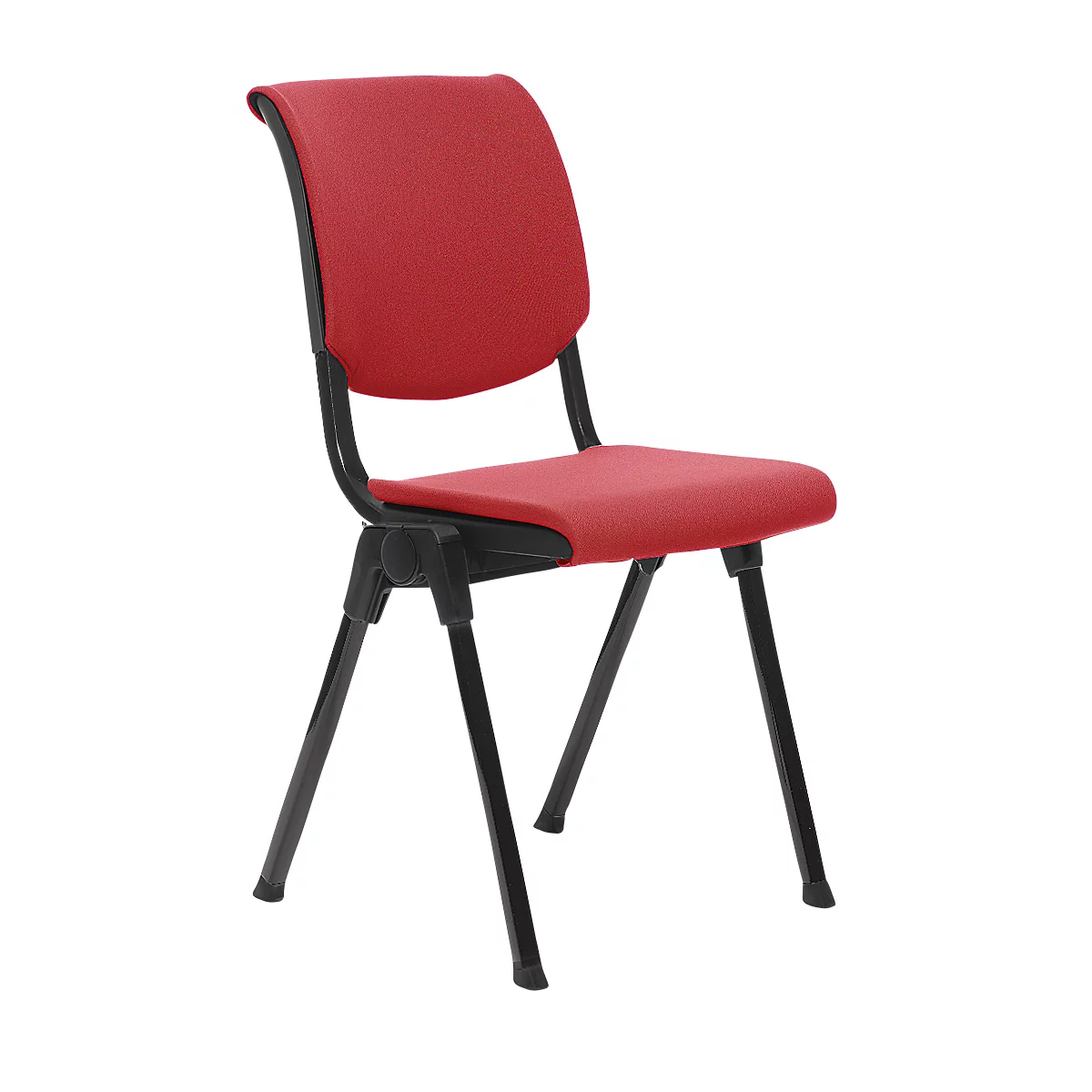 Conventio avec assise rembourrée, rouge et armature, noir HAG