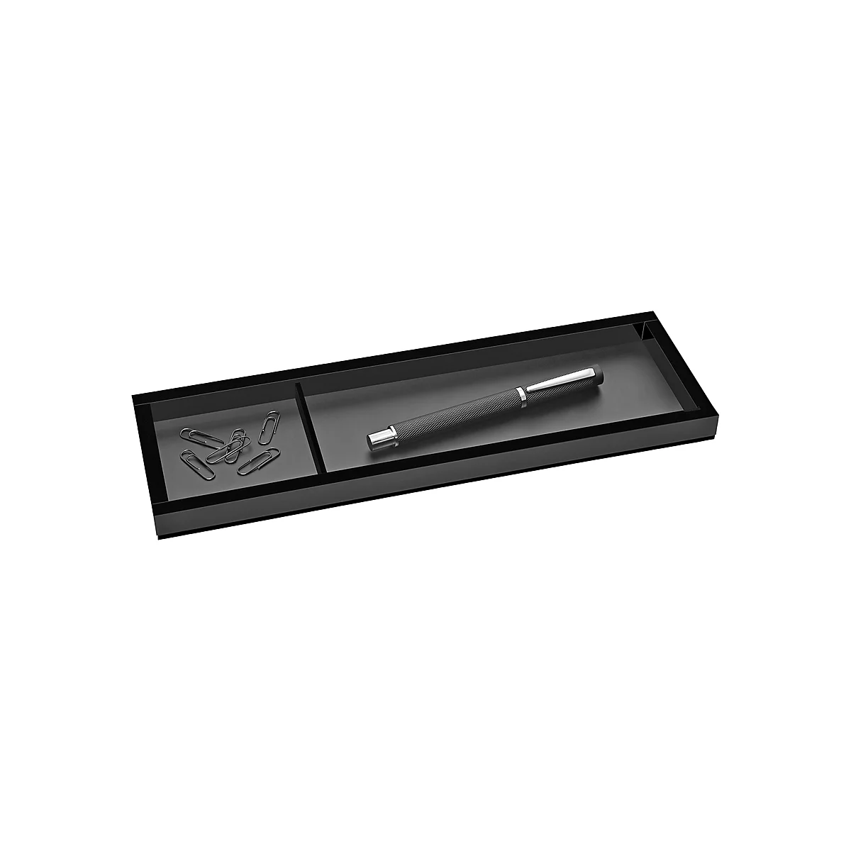 Corbeille à crayons Black Office WEDO, noir mat/brillant, 2 casiers
