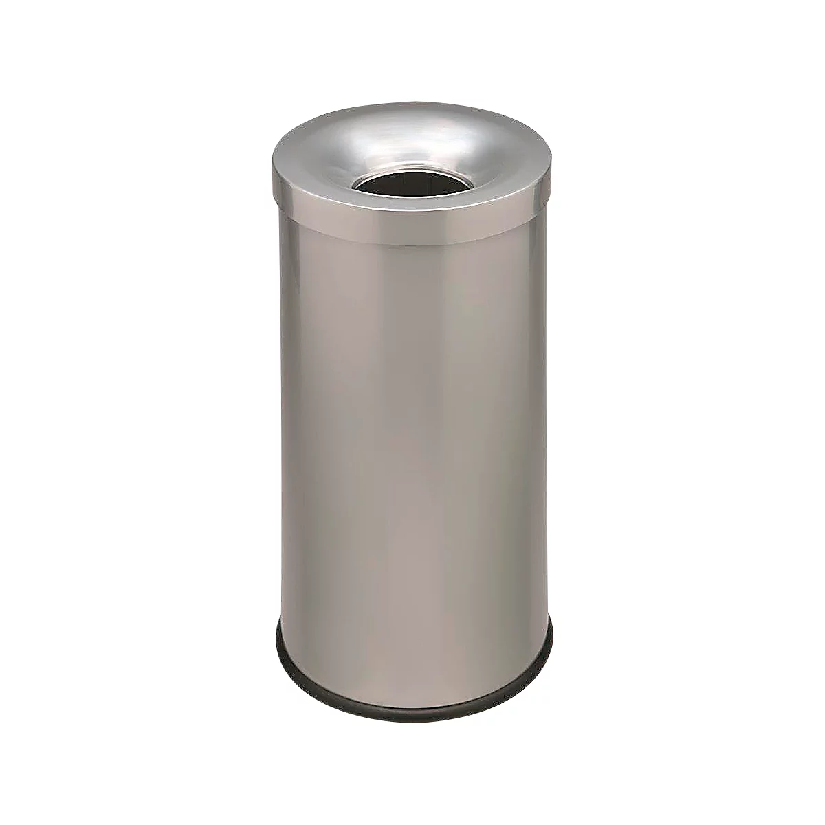 Corbeille à papier Cocorito, ignifuge, volume 50 L, avec couvercle, argent