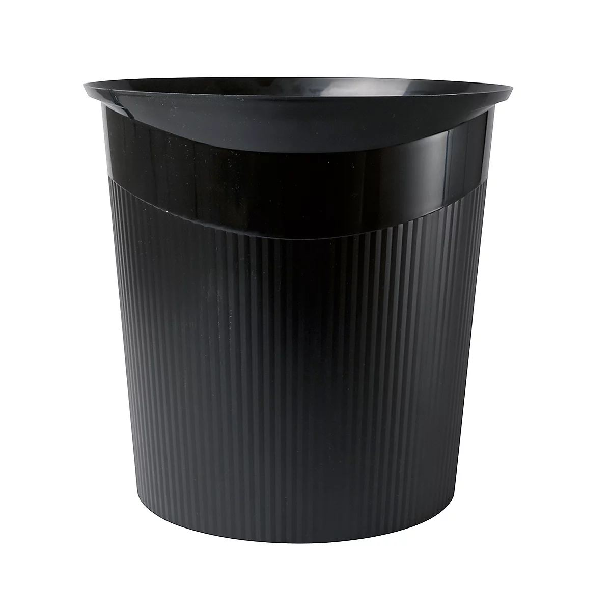 Corbeille à papier Loop HAN, 13 L, design moderne, noir