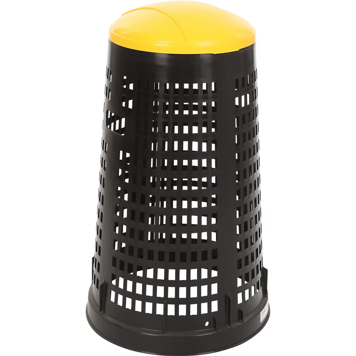 Corbeille de support en polypropylène, noir/jaune