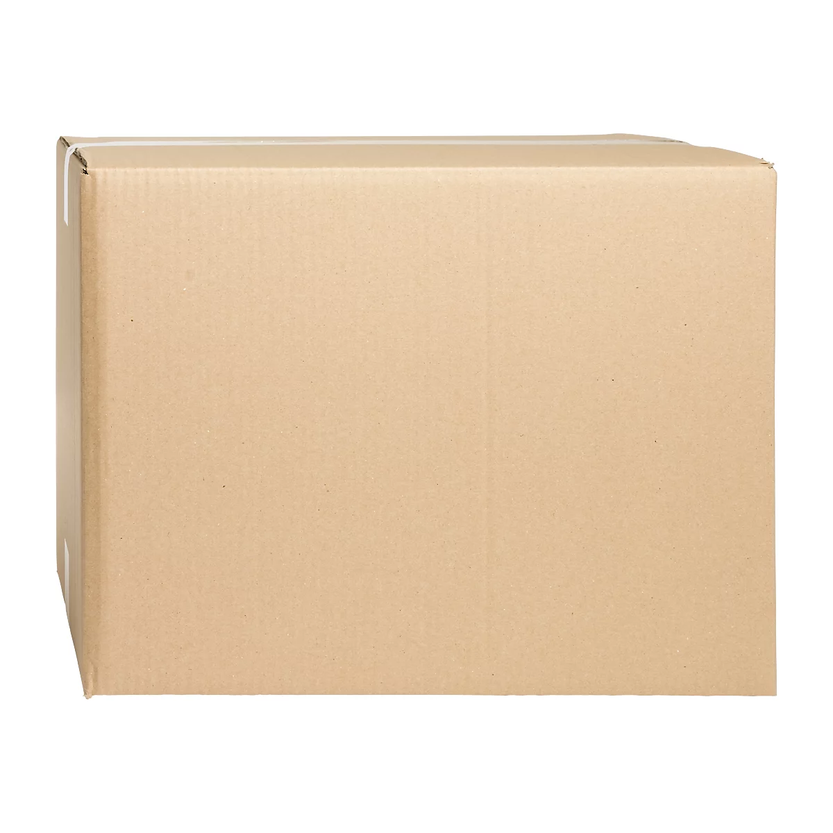Brown, rectangular cardboard box against a white background.