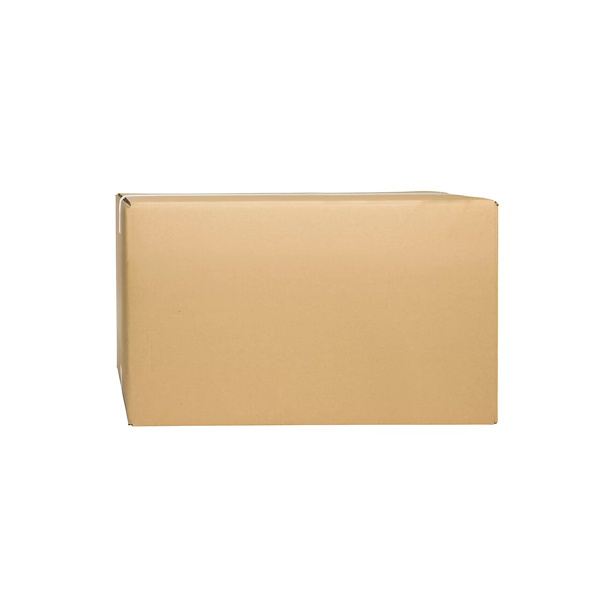 Brown rectangular shipping box, against a white background.