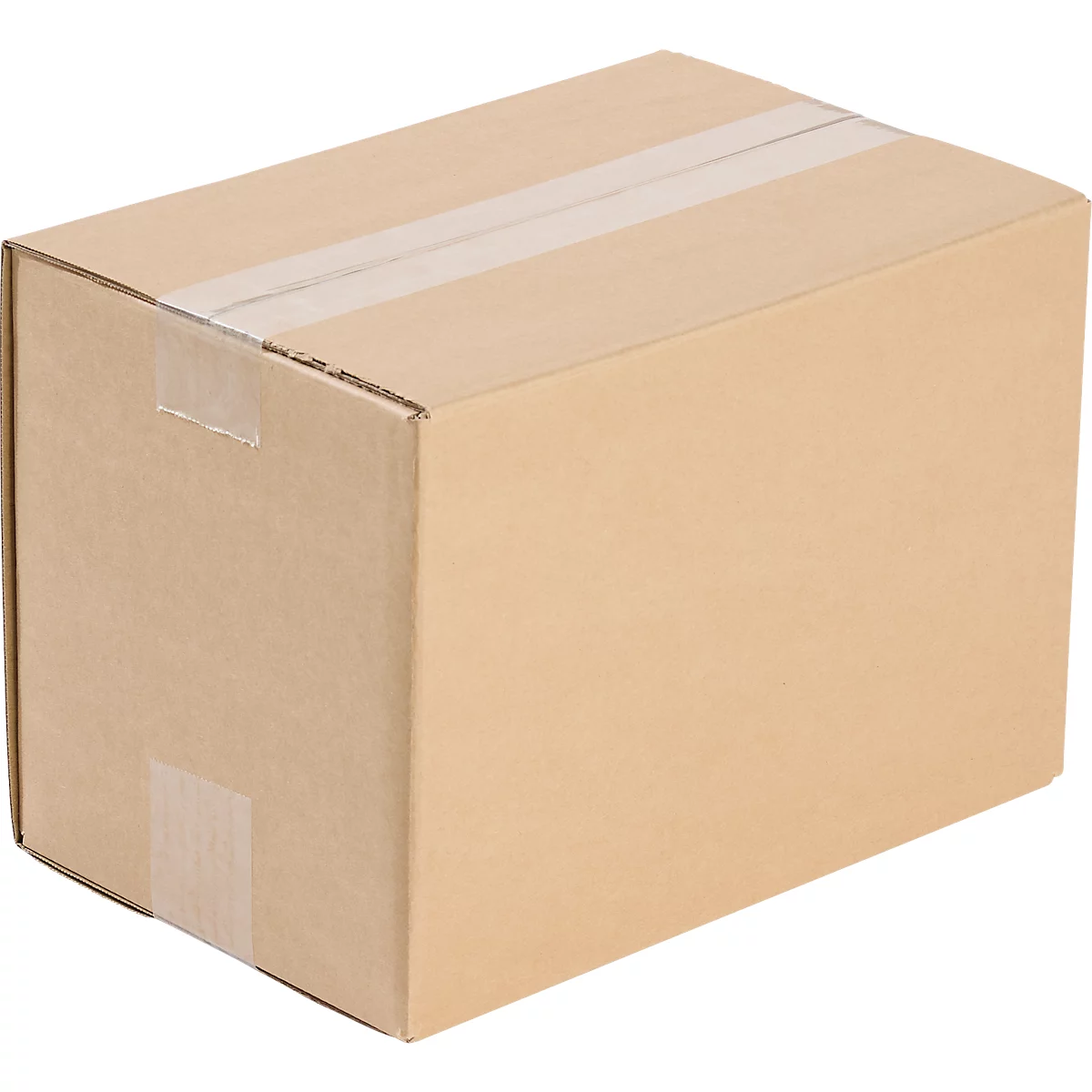 Brown cardboard box, sealed with tape.