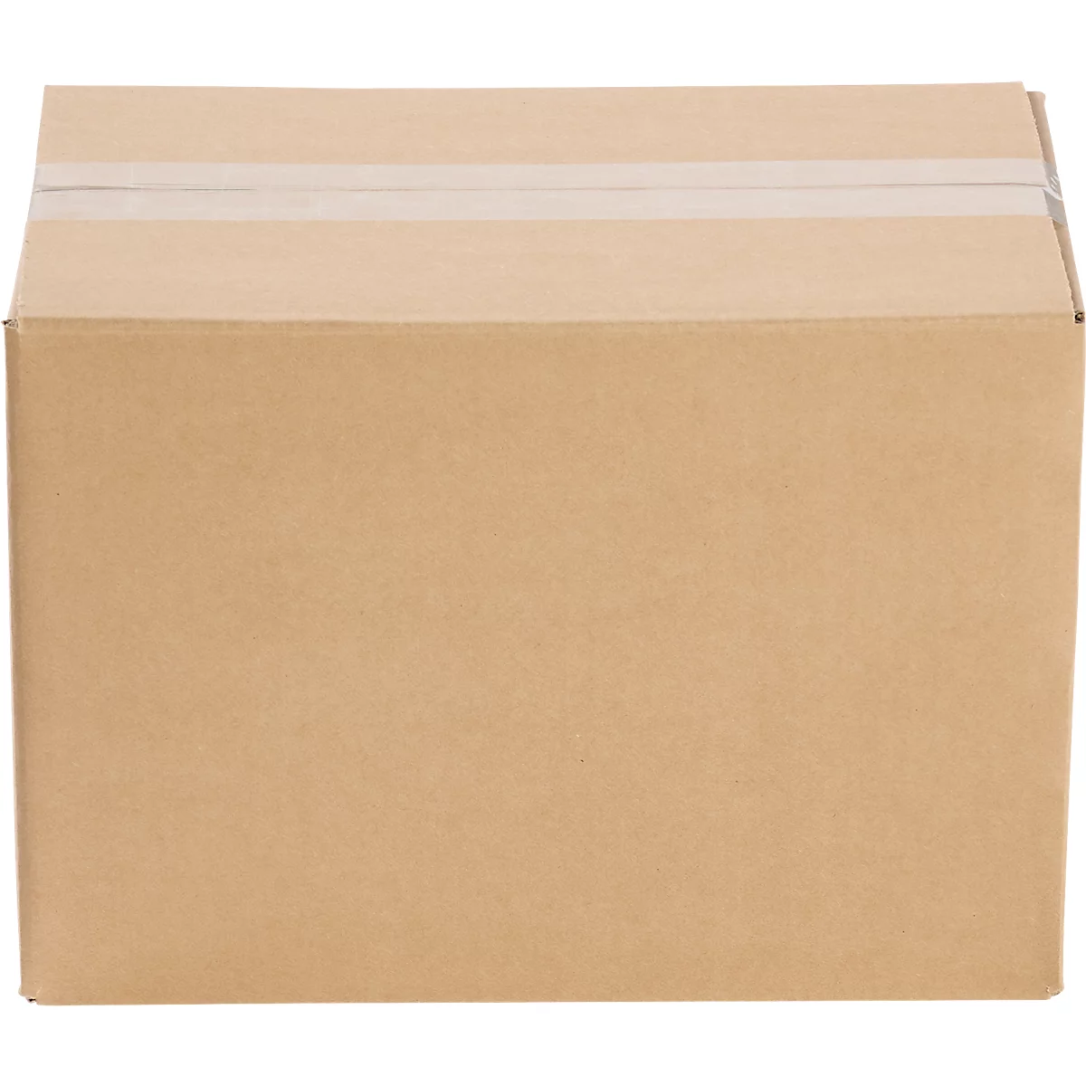 Brown cardboard box sealed with tape.
