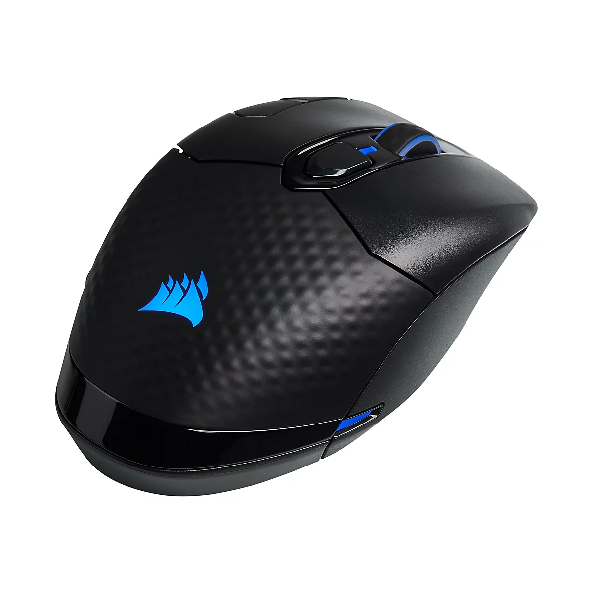 CORSAIR Gaming DARK CORE RGB PRO - Maus - optisch - 8 Tasten - kabellos, kabelgebunden - 2.4 GHz, Bluetooth 4.2 LE, USB 2.0