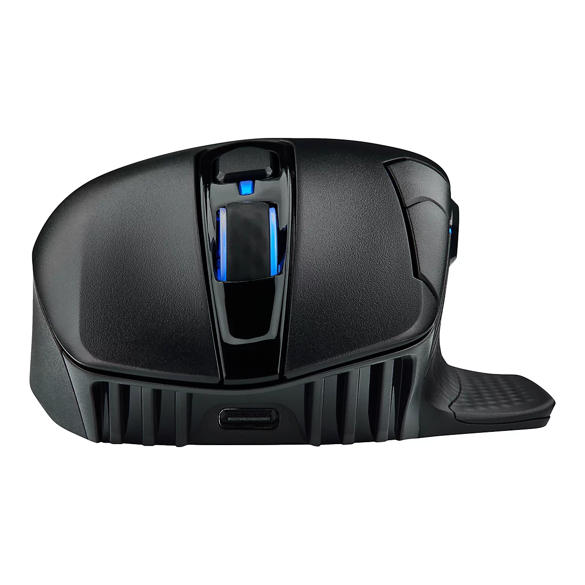 CORSAIR Gaming DARK CORE RGB PRO - Maus - optisch - 8 Tasten - kabellos, kabelgebunden - 2.4 GHz, Bluetooth 4.2 LE, USB 2.0