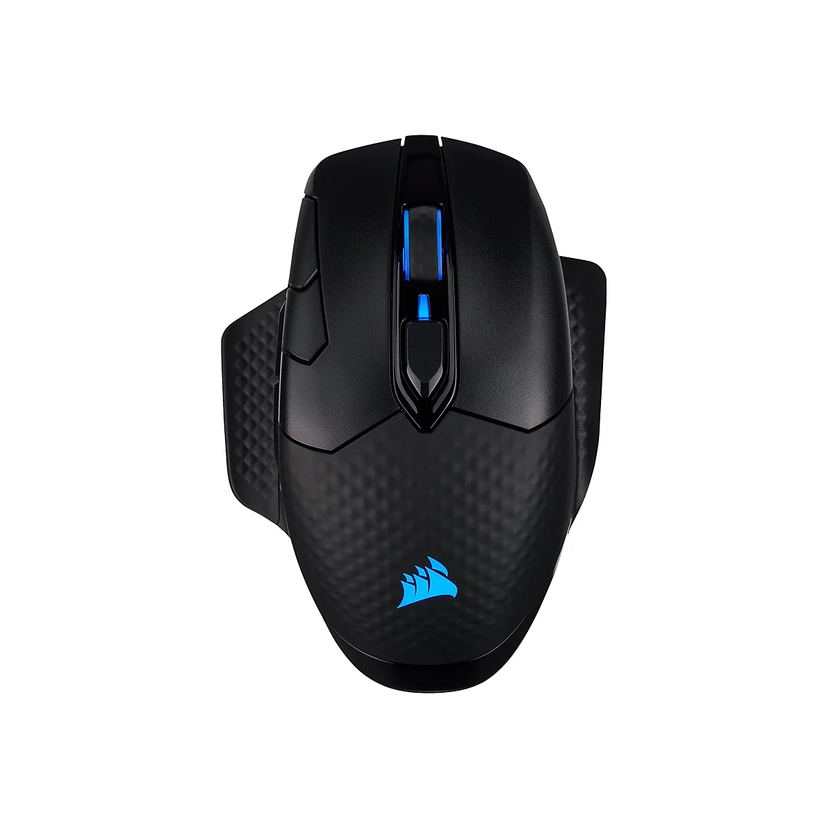 CORSAIR Gaming DARK CORE RGB PRO - Maus - optisch - 8 Tasten - kabellos, kabelgebunden - 2.4 GHz, Bluetooth 4.2 LE, USB 2.0