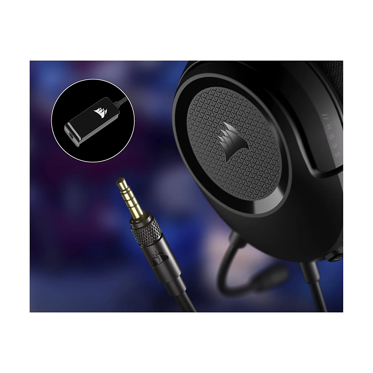 CORSAIR Gaming HS35 SURROUND v2 - Headset - ohrumschließend - kabelgebunden - 3,5 mm Stecker