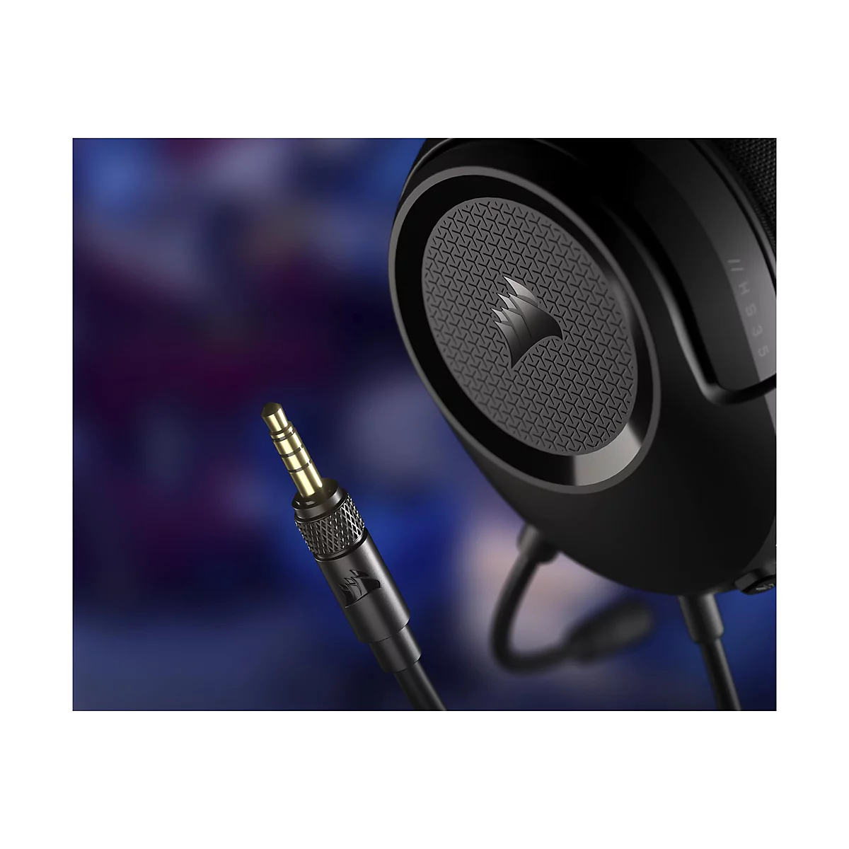 CORSAIR Gaming HS35 v2 - Headset - ohrumschließend - kabelgebunden - 3,5 mm Stecker - Kohle