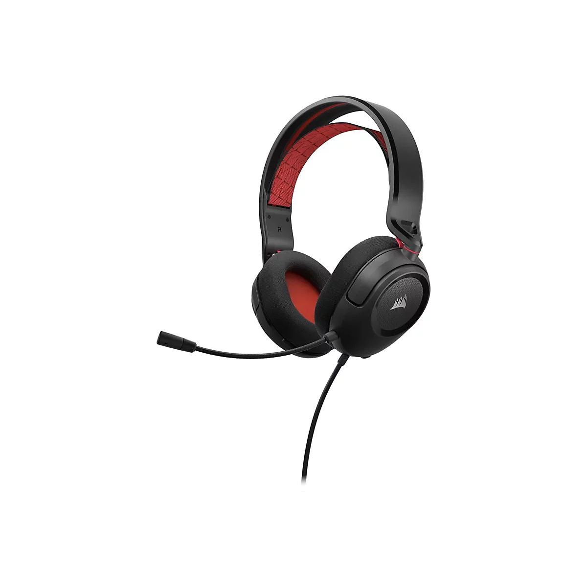 CORSAIR Gaming HS35 v2 - Headset - ohrumschließend - kabelgebunden - 3,5 mm Stecker - Rot