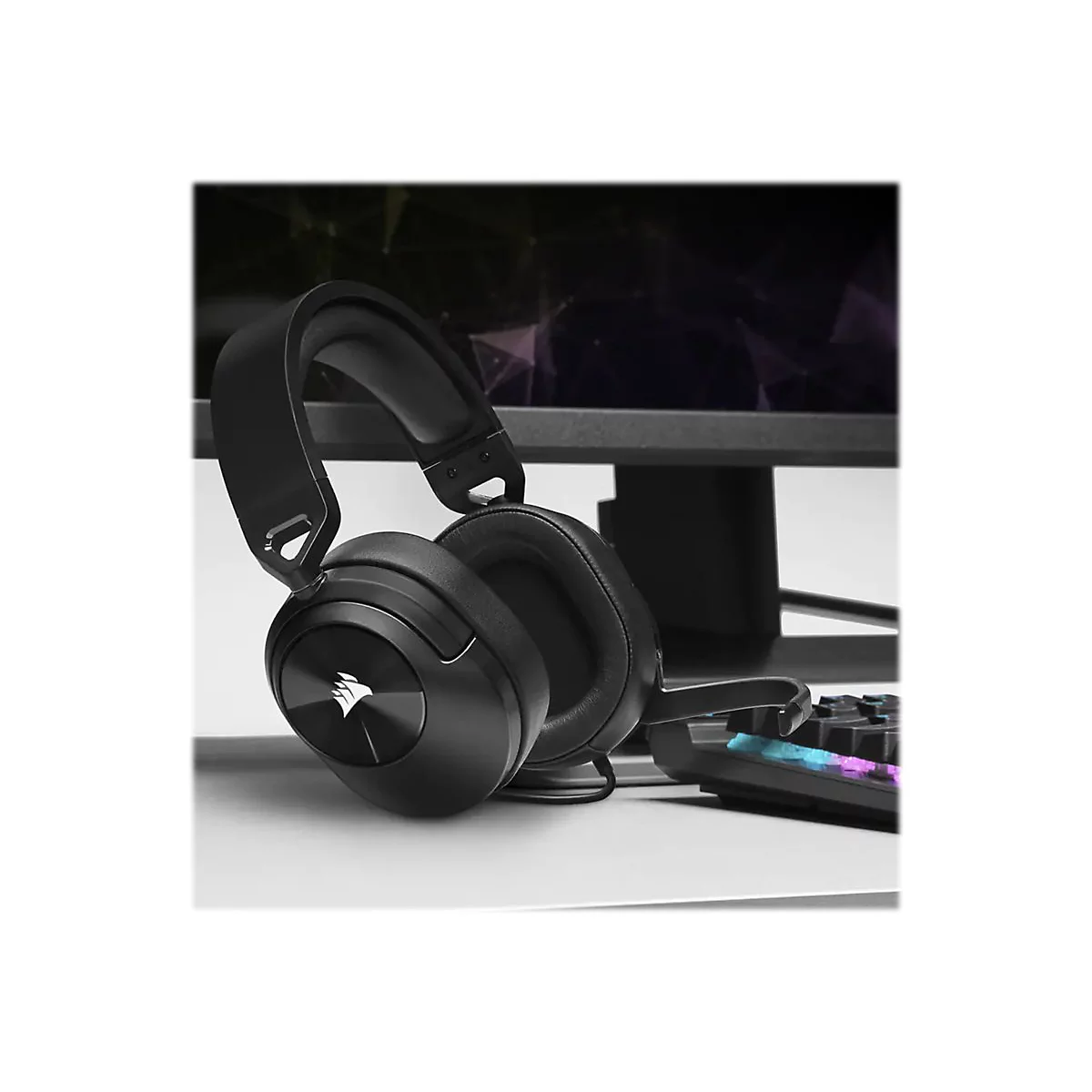 CORSAIR Gaming HS55 STEREO - Headset - ohrumschließend - kabelgebunden - 3,5 mm Stecker - Kohle