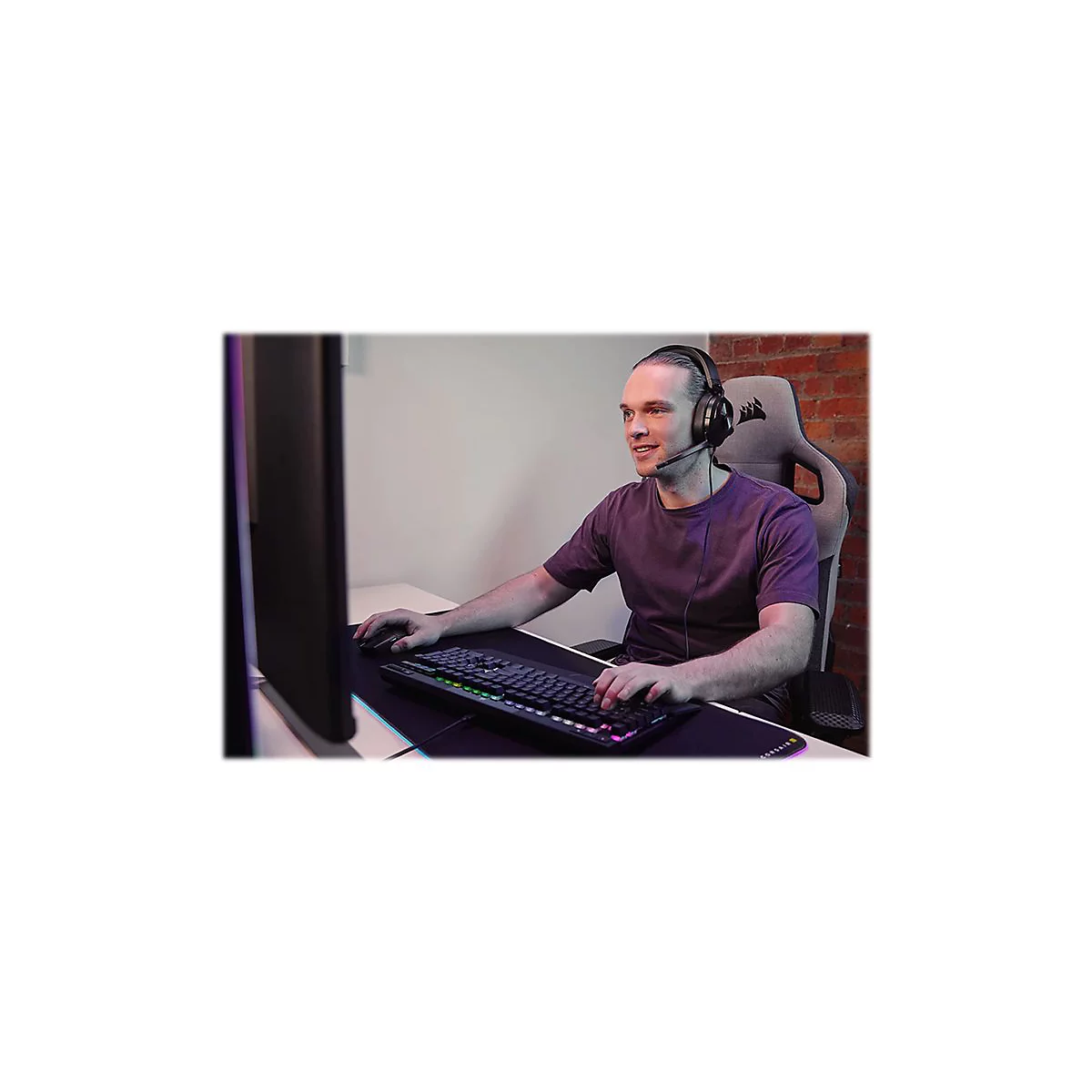 CORSAIR Gaming HS55 STEREO - Headset - ohrumschließend - kabelgebunden - 3,5 mm Stecker - Kohle