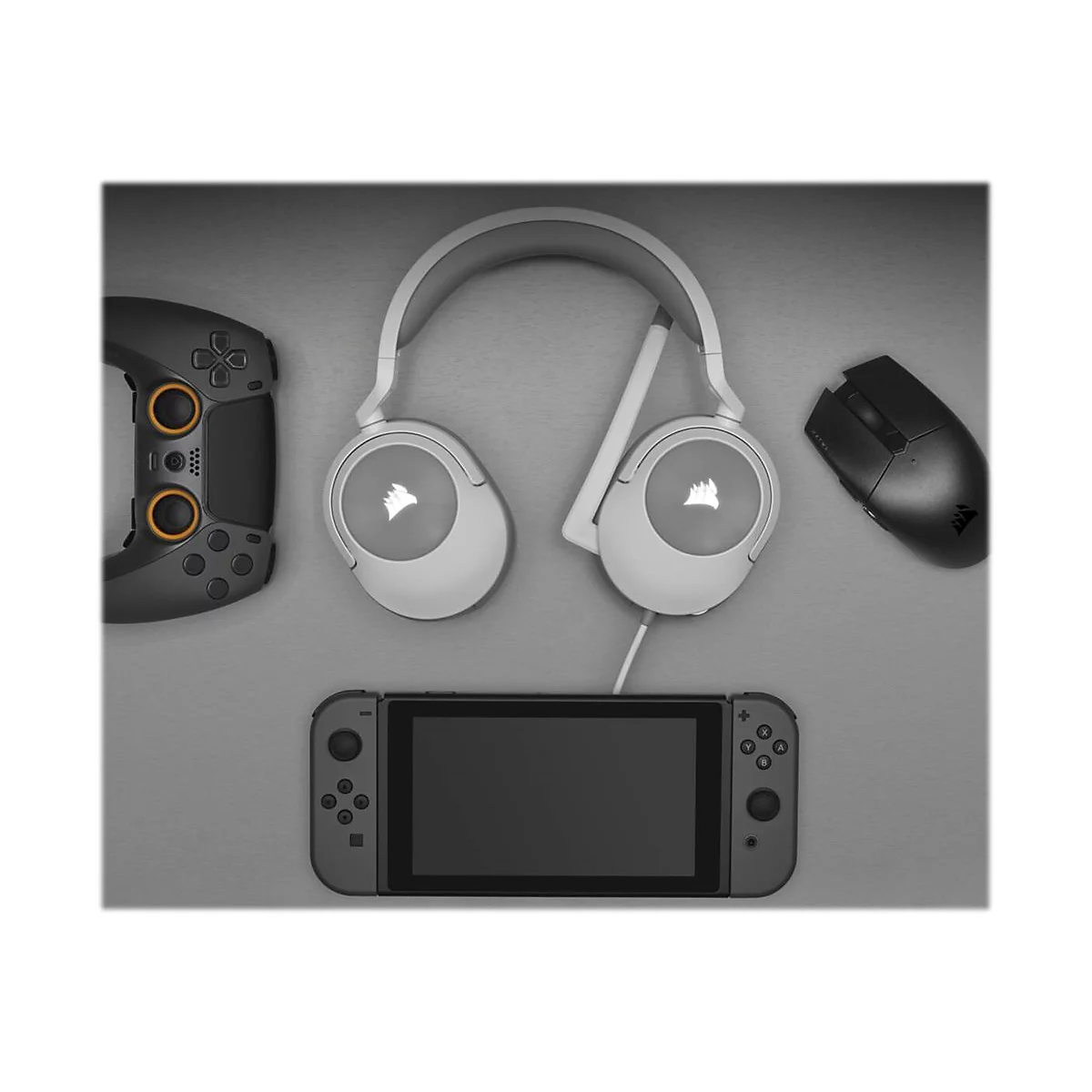 CORSAIR Gaming HS55 STEREO - Headset - ohrumschließend - kabelgebunden - 3,5 mm Stecker - weiß