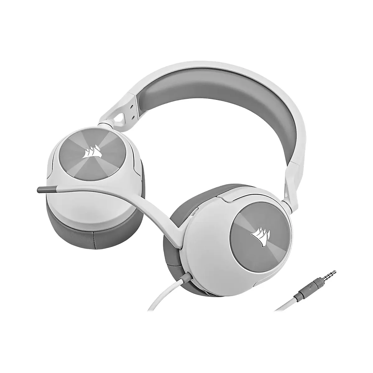 CORSAIR Gaming HS55 STEREO - Headset - ohrumschließend - kabelgebunden - 3,5 mm Stecker - weiß
