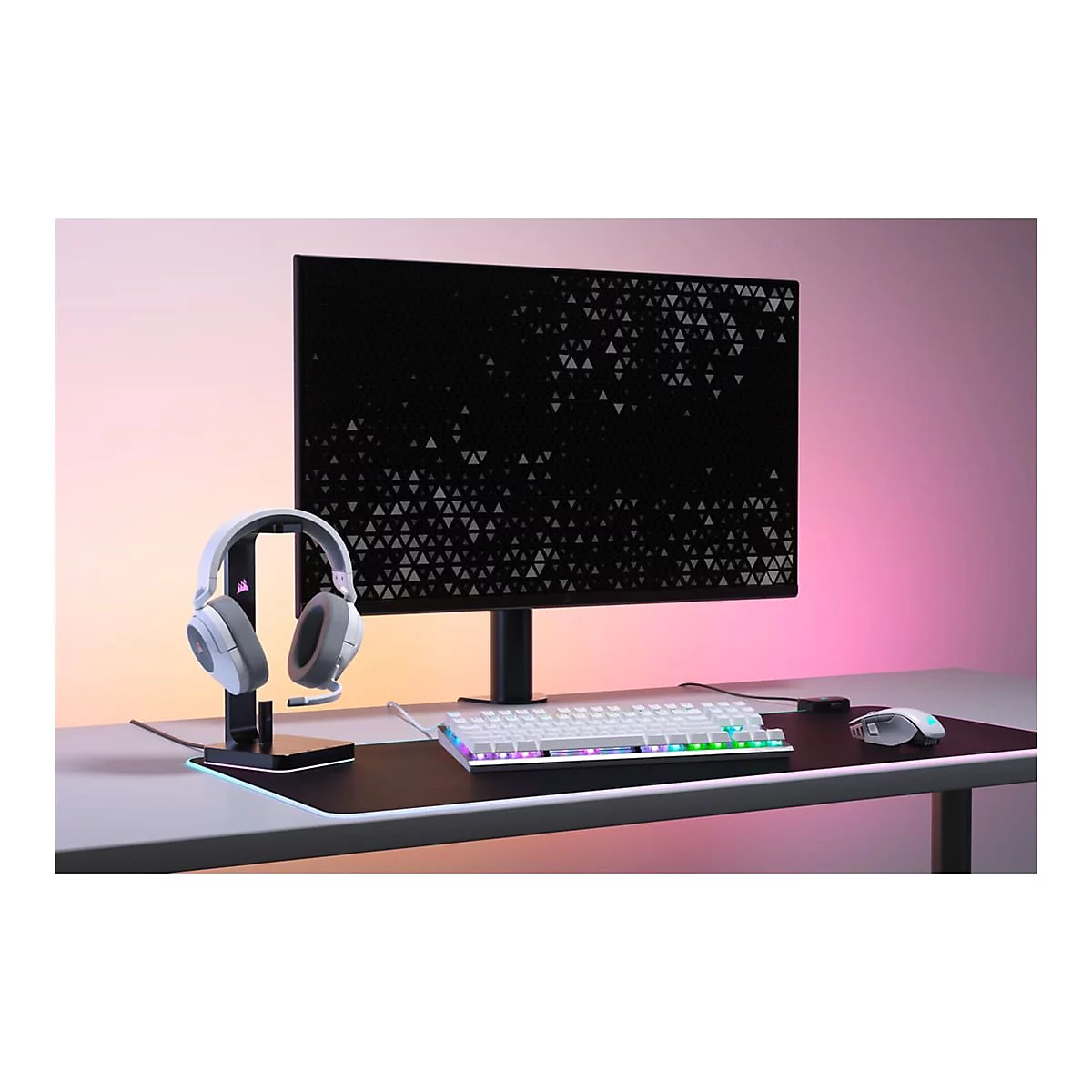 CORSAIR Gaming HS55 WIRELESS - Headset - ohrumschließend - 2,4 GHz - kabellos - weiß