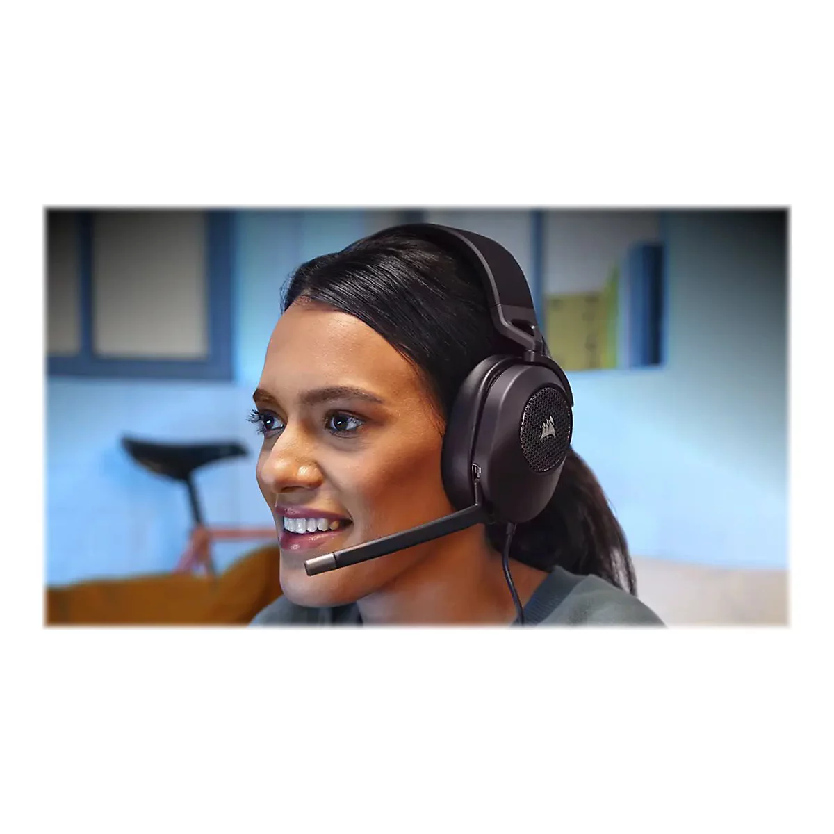 CORSAIR Gaming HS65 SURROUND - Headset - ohrumschließend - kabelgebunden - 3,5 mm Stecker - Kohle