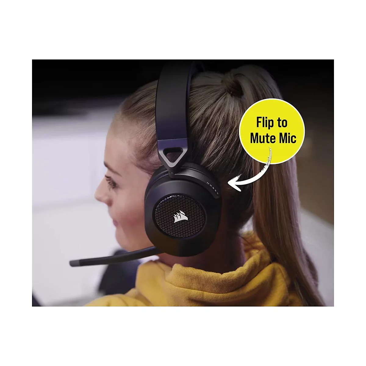 CORSAIR Gaming HS65 WIRELESS - Headset - ohrumschließend - Bluetooth / 2,4 GHz Funkfrequenz - kabellos - Kohle
