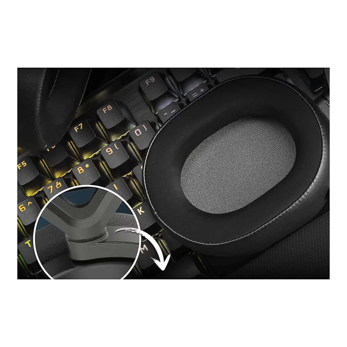 CORSAIR Gaming HS65 WIRELESS - Headset - ohrumschließend - Bluetooth / 2,4 GHz Funkfrequenz - kabellos - Kohle