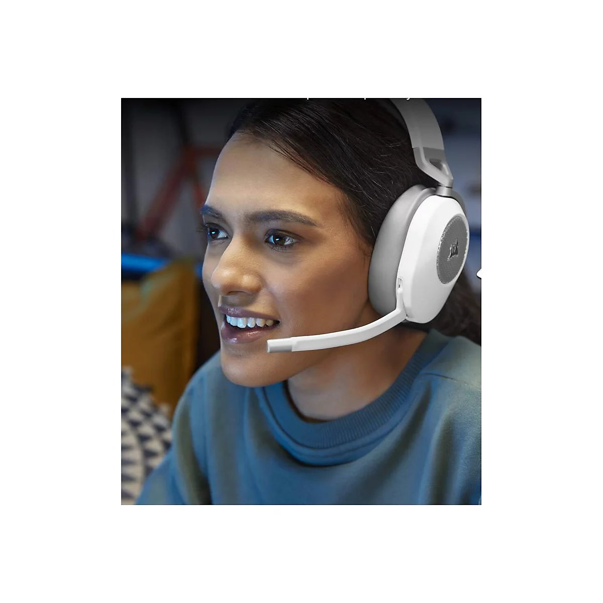 CORSAIR Gaming HS65 WIRELESS - Headset - ohrumschließend - kabellos - weiß