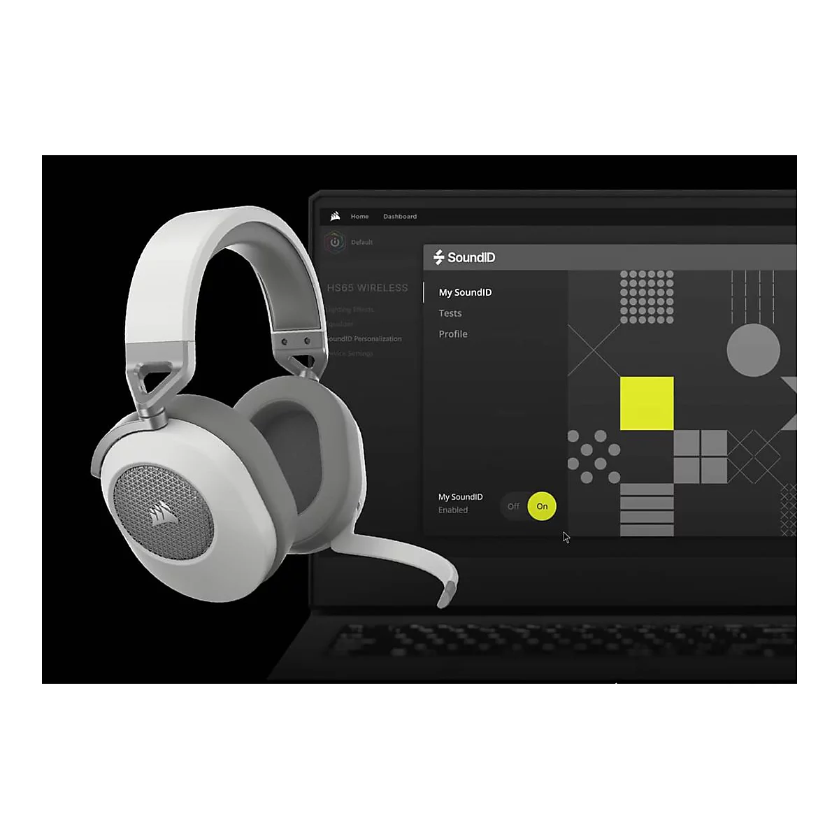 CORSAIR Gaming HS65 WIRELESS - Headset - ohrumschließend - kabellos - weiß