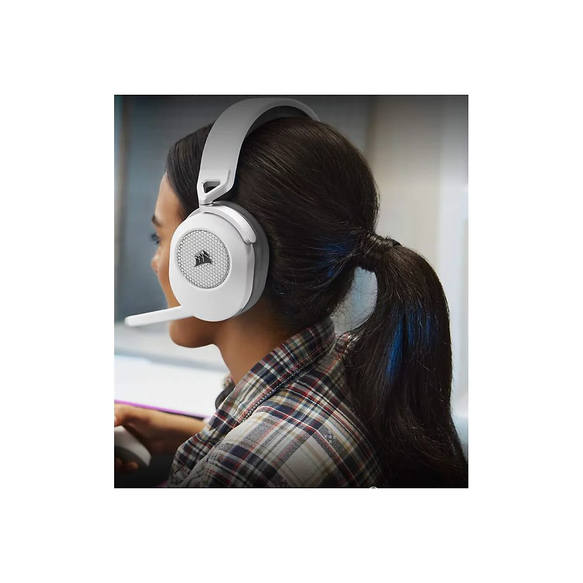 CORSAIR Gaming HS65 WIRELESS - Headset - ohrumschließend - kabellos - weiß