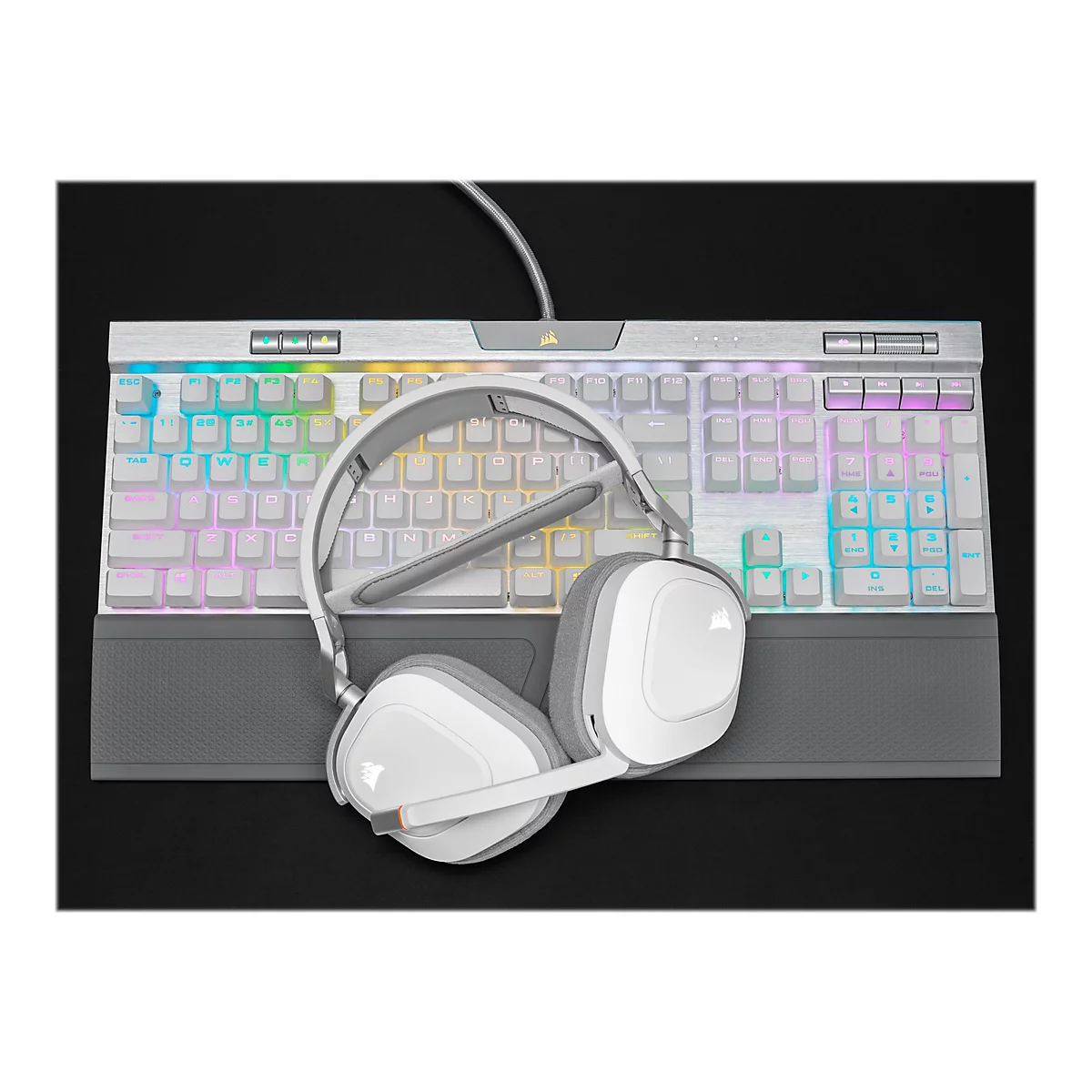 CORSAIR Gaming HS80 RGB - Headset - ohrumschließend - 2,4 GHz - kabellos - USB