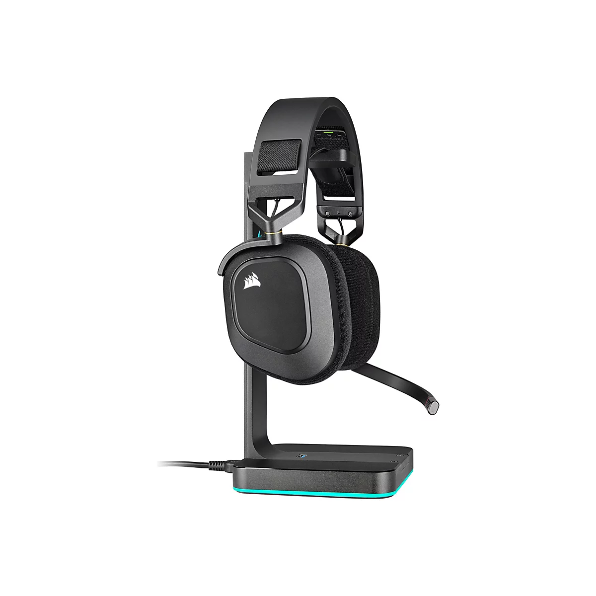 CORSAIR Gaming HS80 RGB - Headset - ohrumschließend - kabelgebunden - USB - Kohle