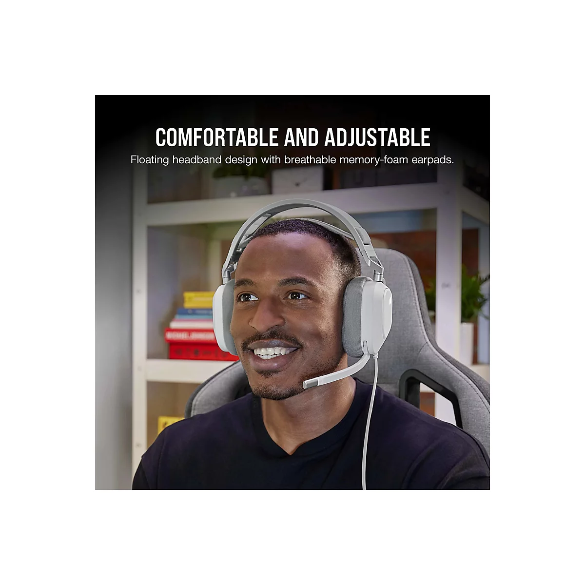 CORSAIR Gaming HS80 RGB - Headset - ohrumschließend - kabelgebunden - USB - weiß
