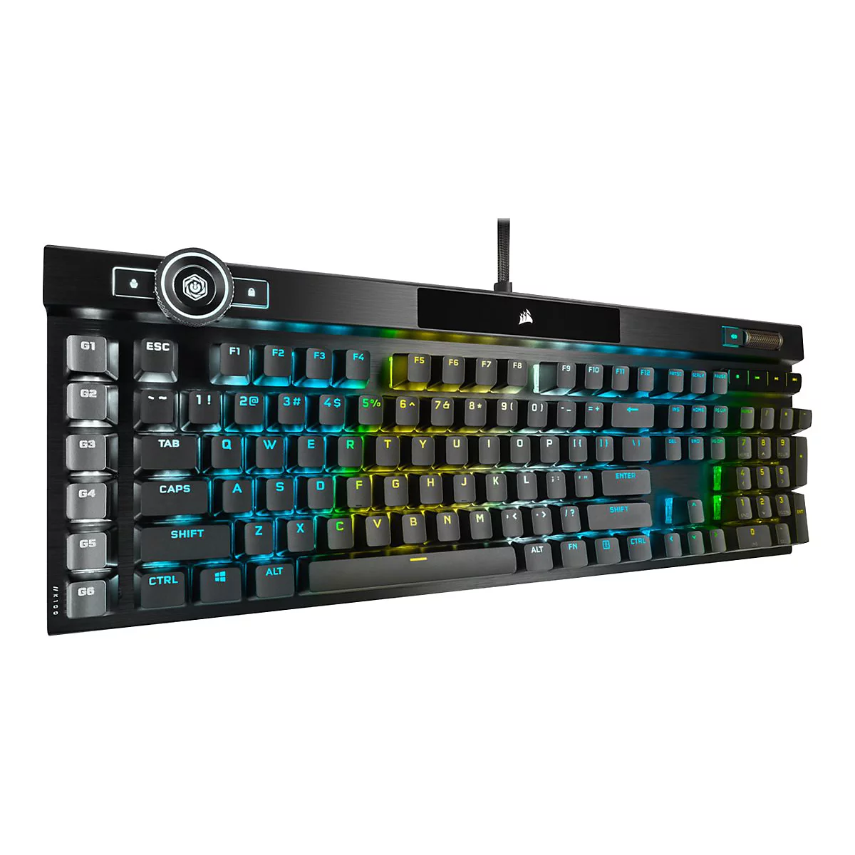 CORSAIR Gaming K100 RGB - Tastatur - Hintergrundbeleuchtung - USB - Deutsch - Tastenschalter: CORSAIR OPX RGB