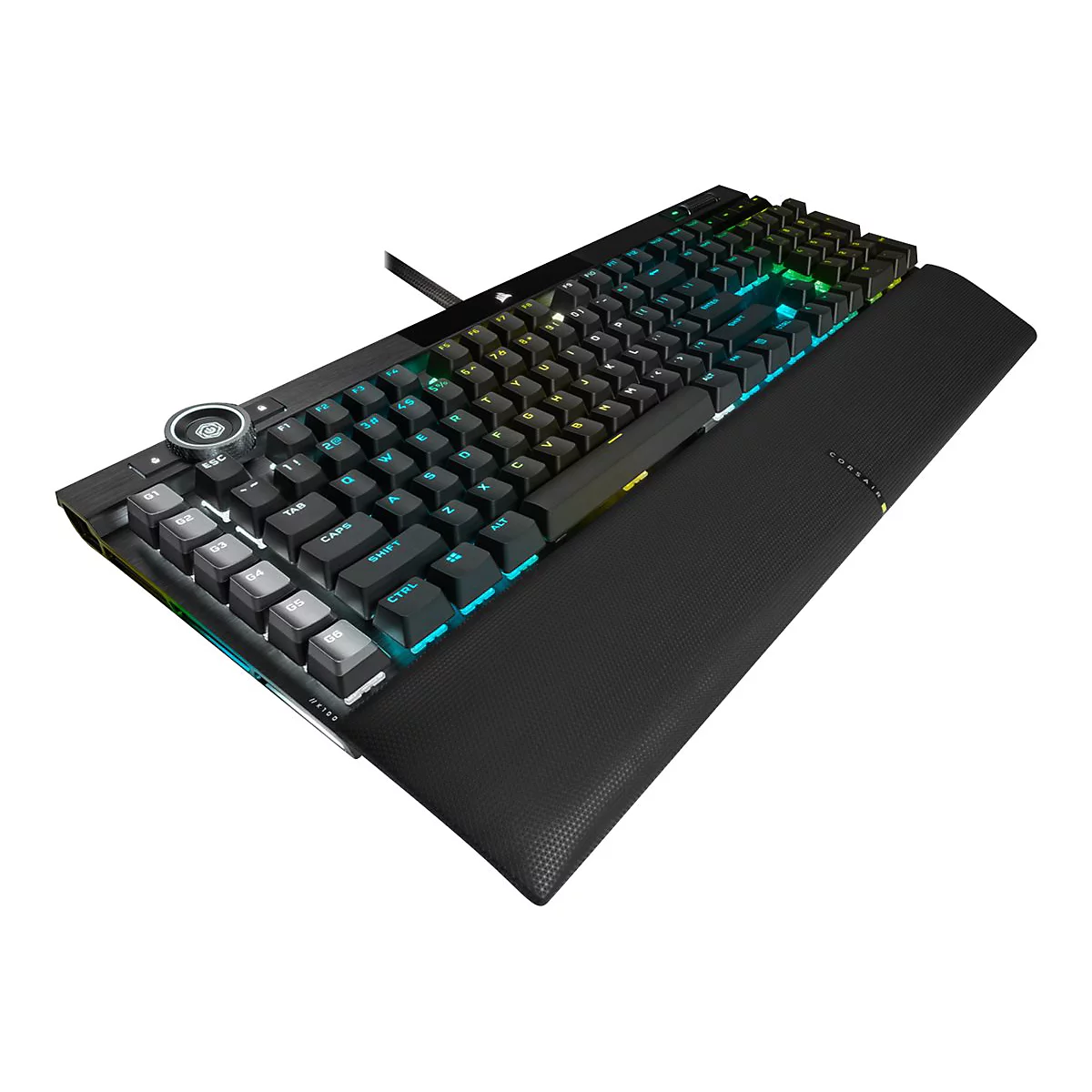 CORSAIR Gaming K100 RGB - Tastatur - Hintergrundbeleuchtung - USB - Deutsch - Tastenschalter: CORSAIR OPX RGB