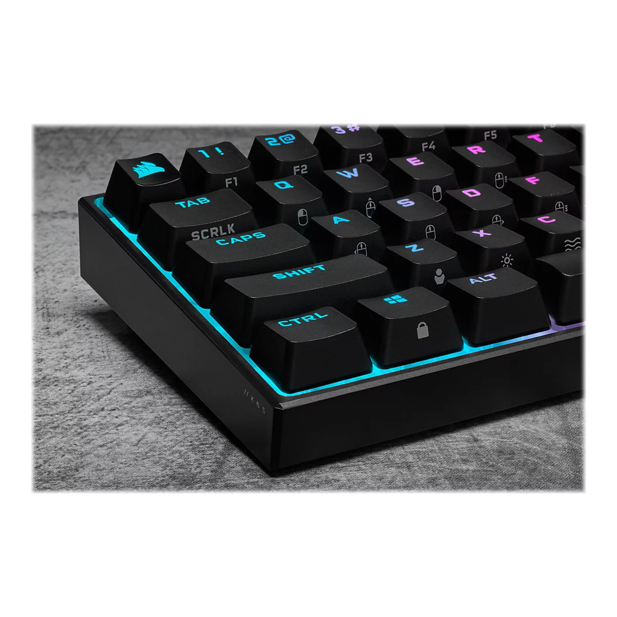 CORSAIR Gaming K65 RGB MINI 60% - Tastatur - Hintergrundbeleuchtung - USB - Deutsch - Tastenschalter: CHERRY MX Speed
