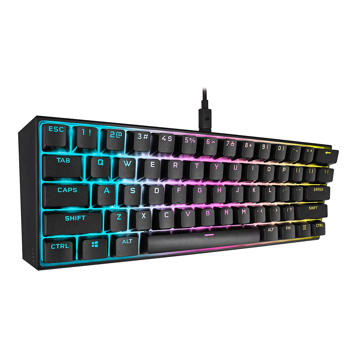 CORSAIR Gaming K65 RGB MINI 60% - Tastatur - Hintergrundbeleuchtung - USB - Deutsch - Tastenschalter: CHERRY MX Speed