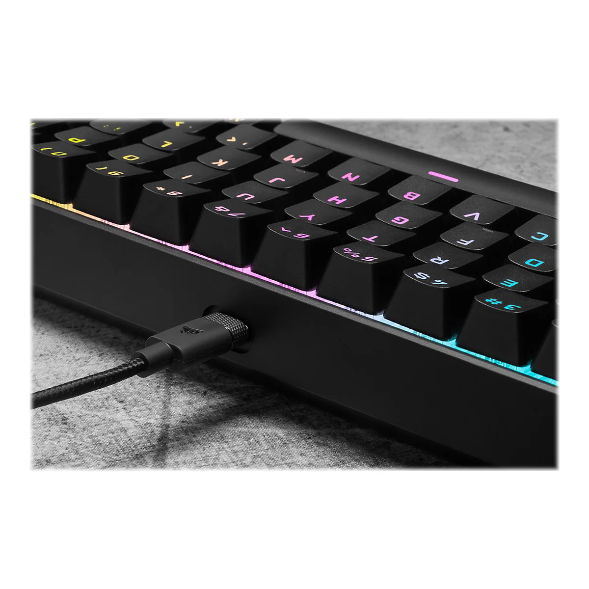 CORSAIR Gaming K65 RGB MINI 60% - Tastatur - Hintergrundbeleuchtung - USB - Deutsch - Tastenschalter: CHERRY MX Speed