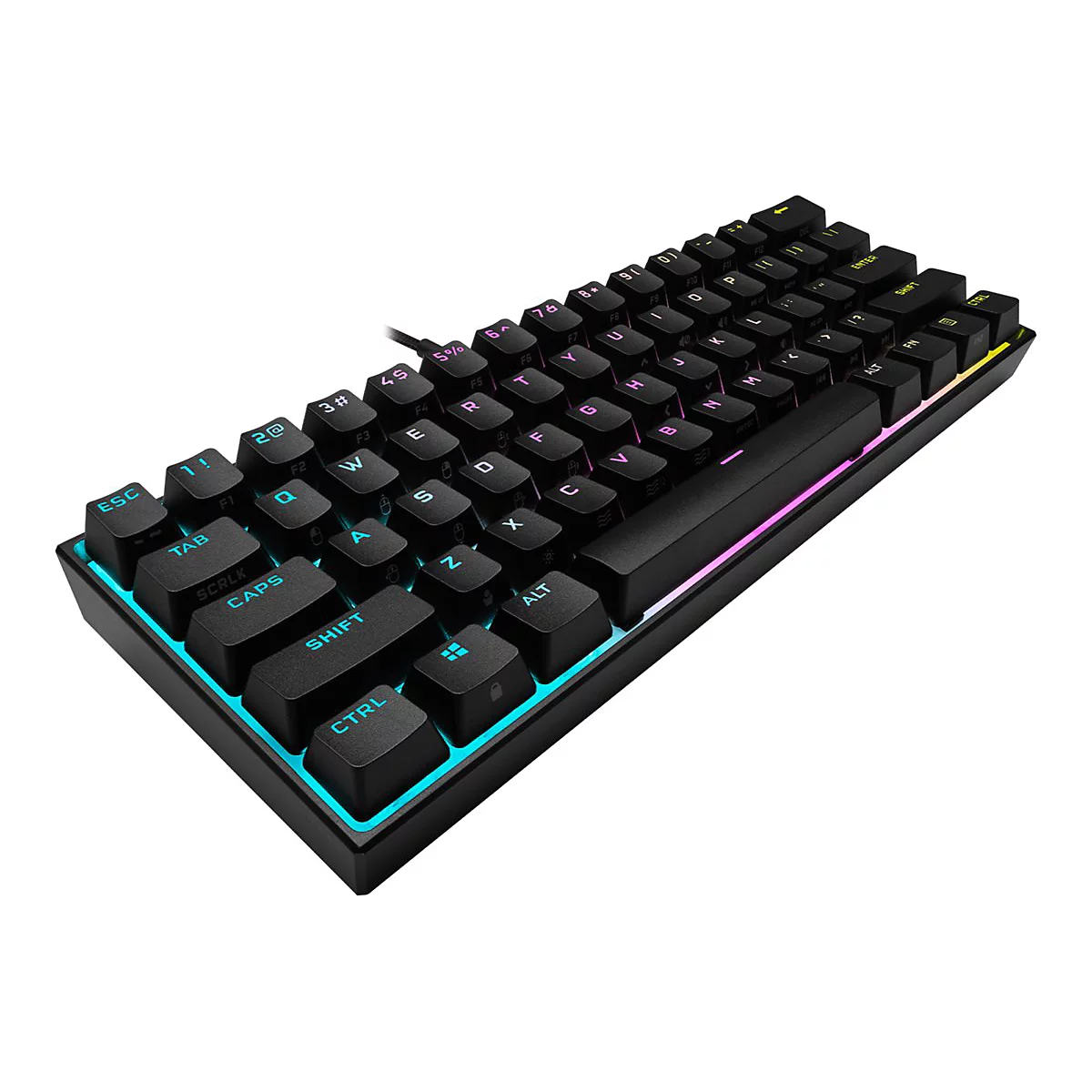CORSAIR Gaming K65 RGB MINI 60% - Tastatur - Hintergrundbeleuchtung - USB - Deutsch - Tastenschalter: CHERRY MX Speed