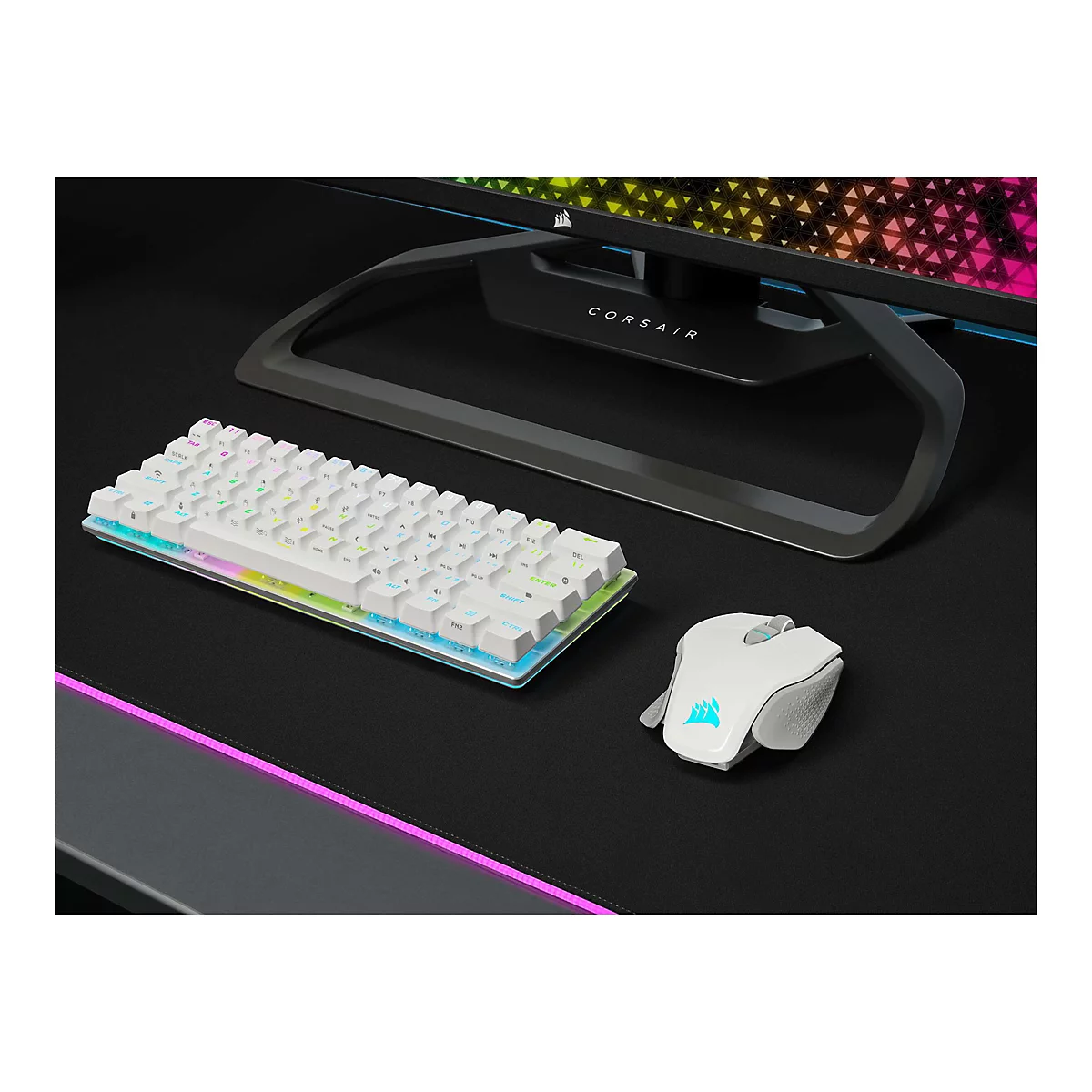 CORSAIR Gaming M65 RGB ULTRA WIRELESS - Maus - optisch - 8 Tasten - kabellos, kabelgebunden - Bluetooth, 2.4 GHz